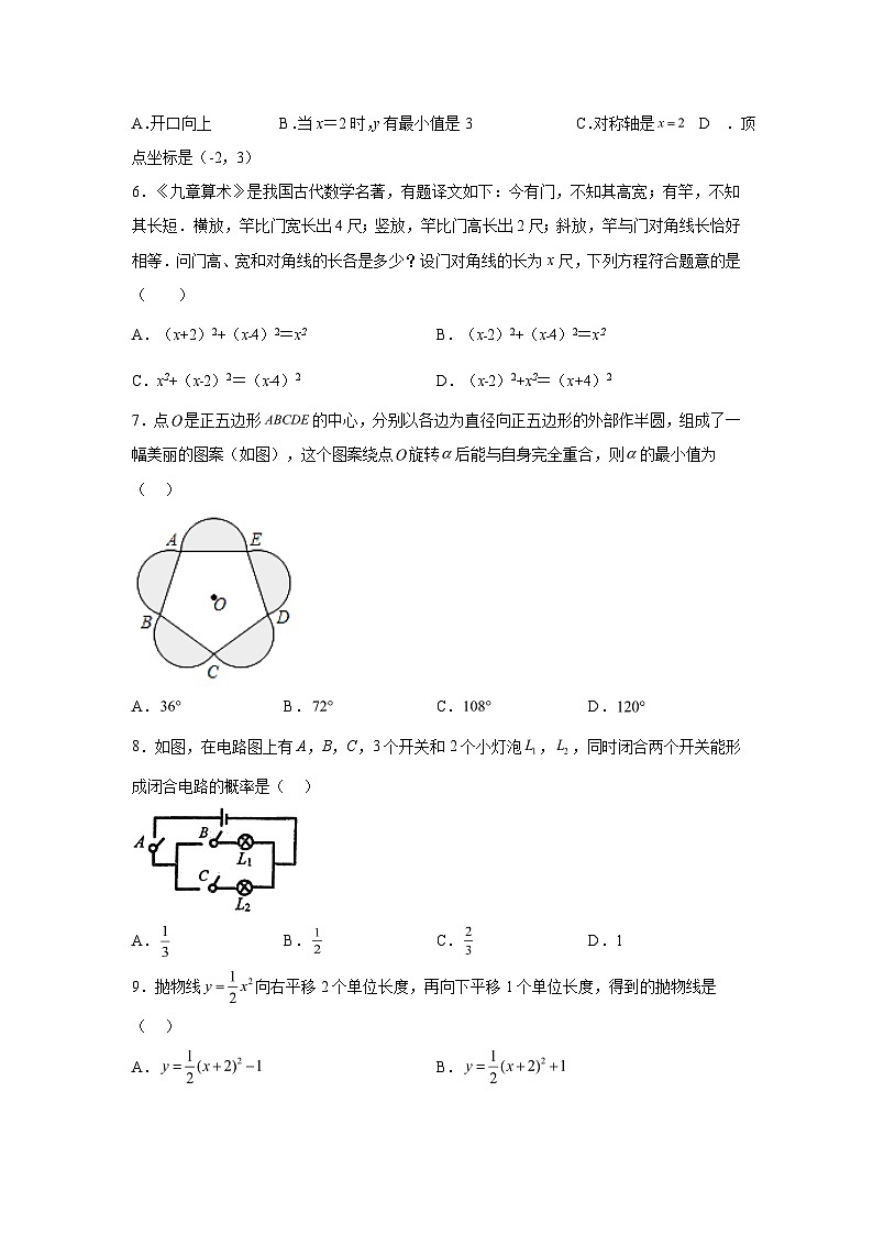 辽宁省大连市瓦房店市2023-2024学年九年级上学期期末数学试题（含解析）02