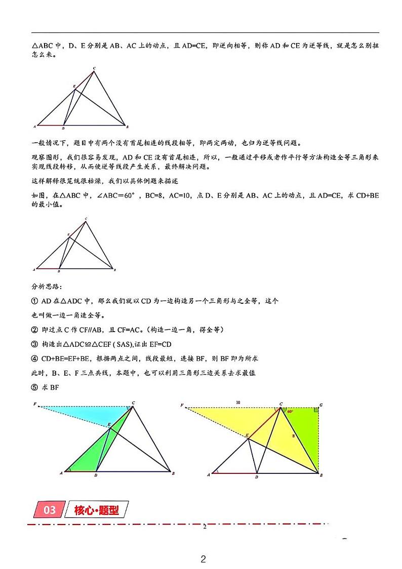 2024中考数学二轮专题——逆等线之乾坤大挪移02