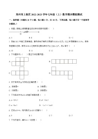 河南省郑州市上街区2022-2023学年七年级上学期期末模拟测试数学试卷(含解析)