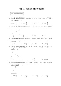 初中数学1 锐角三角函数精品达标测试