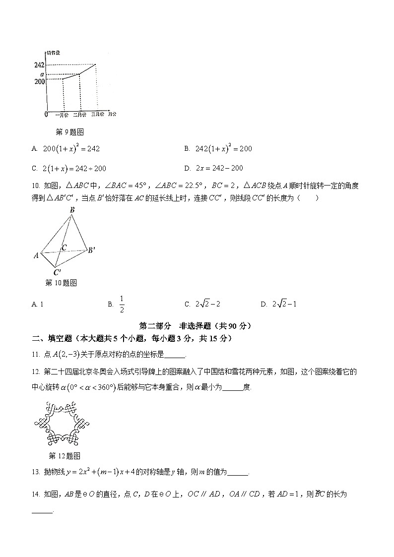 辽宁省葫芦岛市兴城市2023-2024学年九年级上学期期末数学试题03