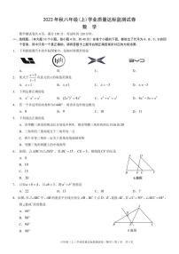 重庆市涪陵区2023-2024学年上学期八年级期末质量监测数学试卷