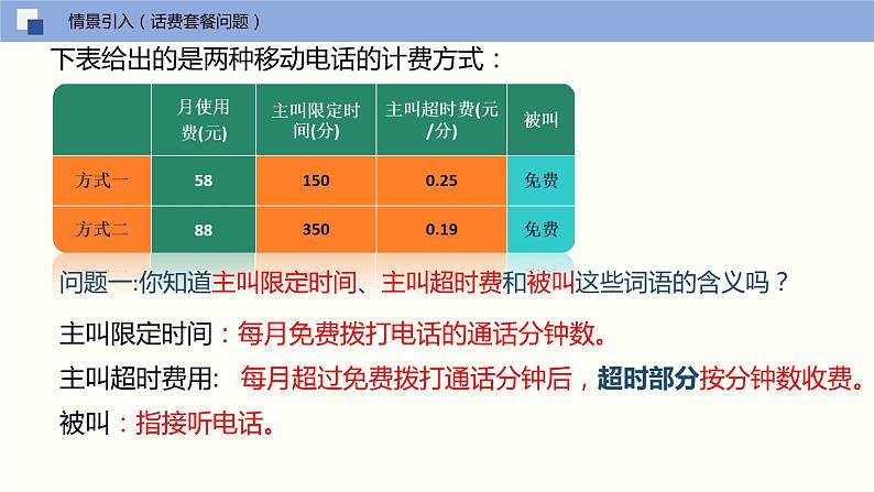 4.3 用一元一次方程解决实际问题（第三课时 话费套餐问题）（课件）-2022-2023学年七年级数学上册同步精品课堂（苏教版）06