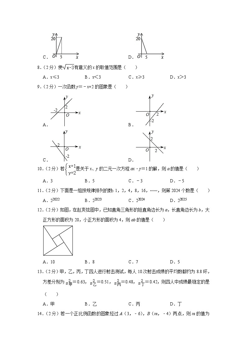 云南省文山州广南县2023-2024学年八年级上学期期末数学试卷+第2页