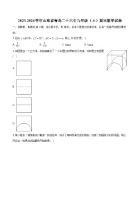 +山东省青岛第二十六中学2023-2024学年九年级上学期期末数学试卷