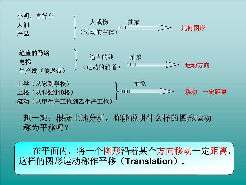 冀教版数学八年级上册生活中的平移 课件(PPT)06