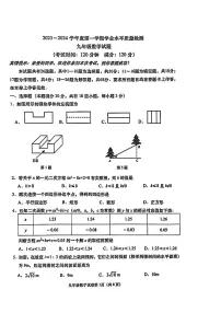 山东省青岛市南区2023—-2024学年上学期期末九年级数学试题