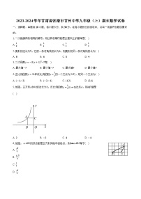 2023-2024学年甘肃省张掖市甘州中学九年级（上）期末数学试卷(含解析）