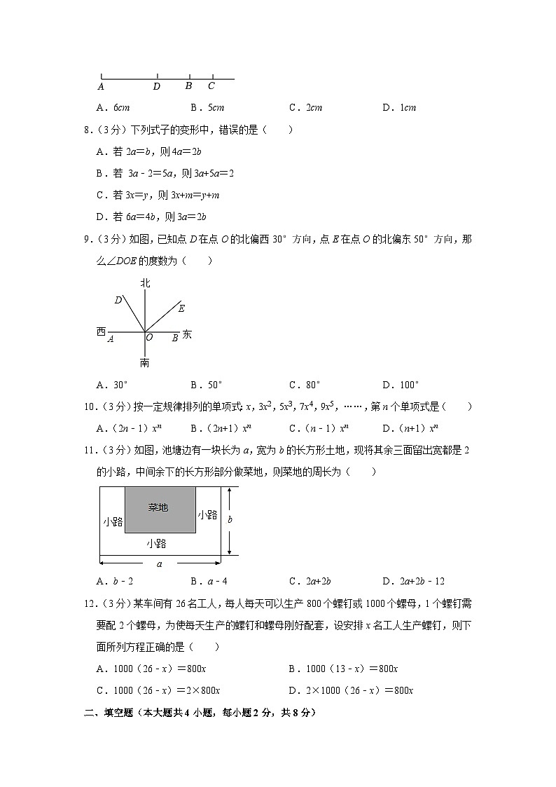 云南省昆明市2023-2024学年七年级上学期期末数学试卷+02
