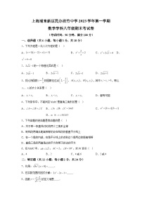 2023-2024学年上海市浦东新区民办欣竹中学八年级（上）学期期末数学试题（含解析）