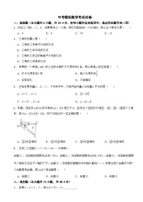 上海市青浦区2024年中考模拟数学考试试卷附答案