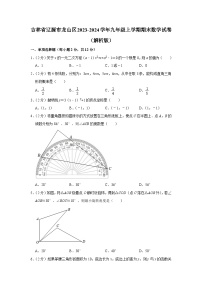 吉林省辽源市龙山区2023-2024学年九年级上学期期末数学试卷+