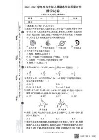 河南省漯河市召陵区2023-2024学年九年级上学期1月期末数学试题