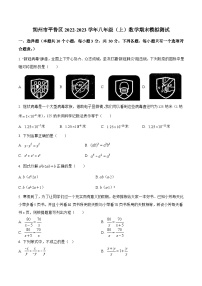 山西省朔州市平鲁区2022-2023学年八年级上学期期末模拟测试数学试卷(答案不全)