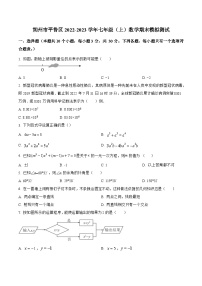 山西省朔州市平鲁区2022-2023学年七年级上学期期末模拟测试数学试卷(含解析)