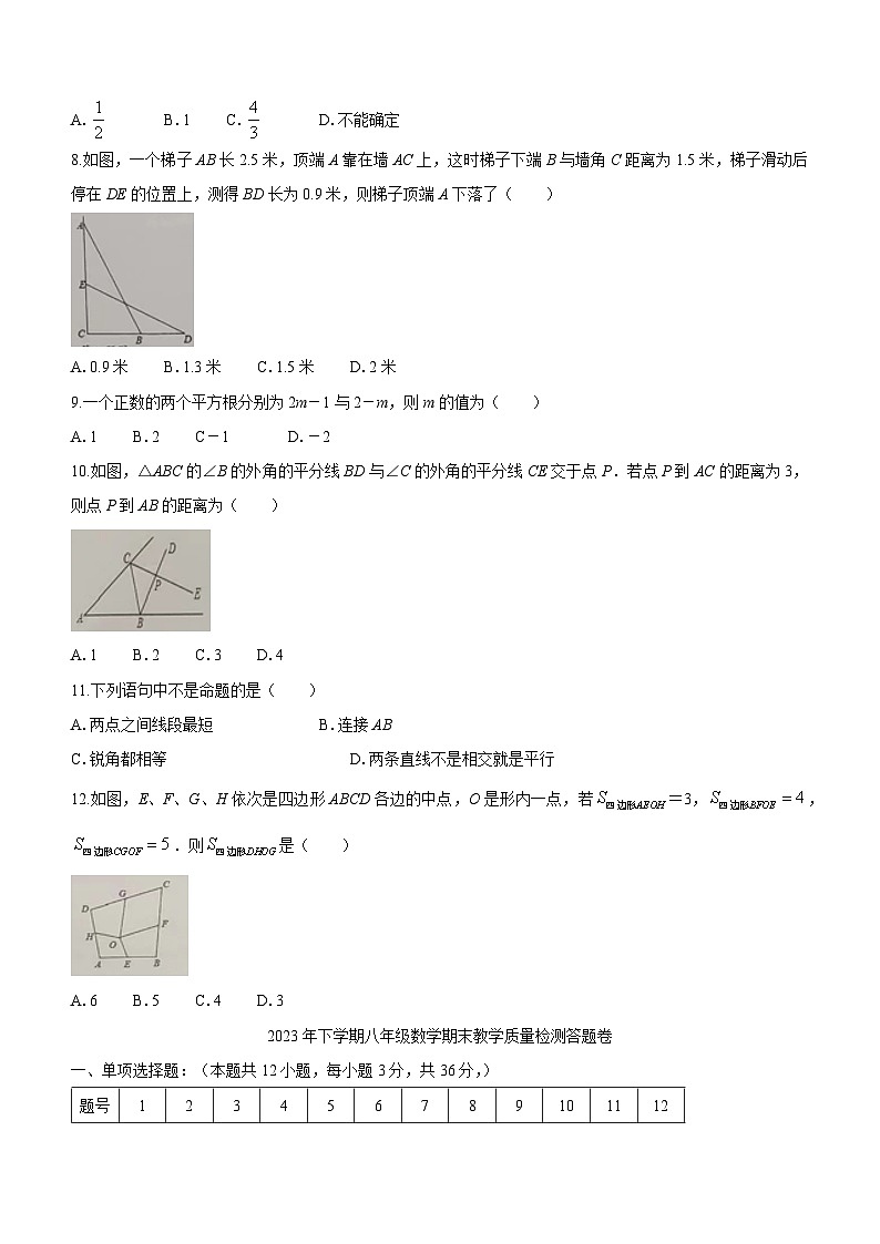 湖南省衡阳市衡南县2023-2024学年八年级上学期期末数学试题第2页