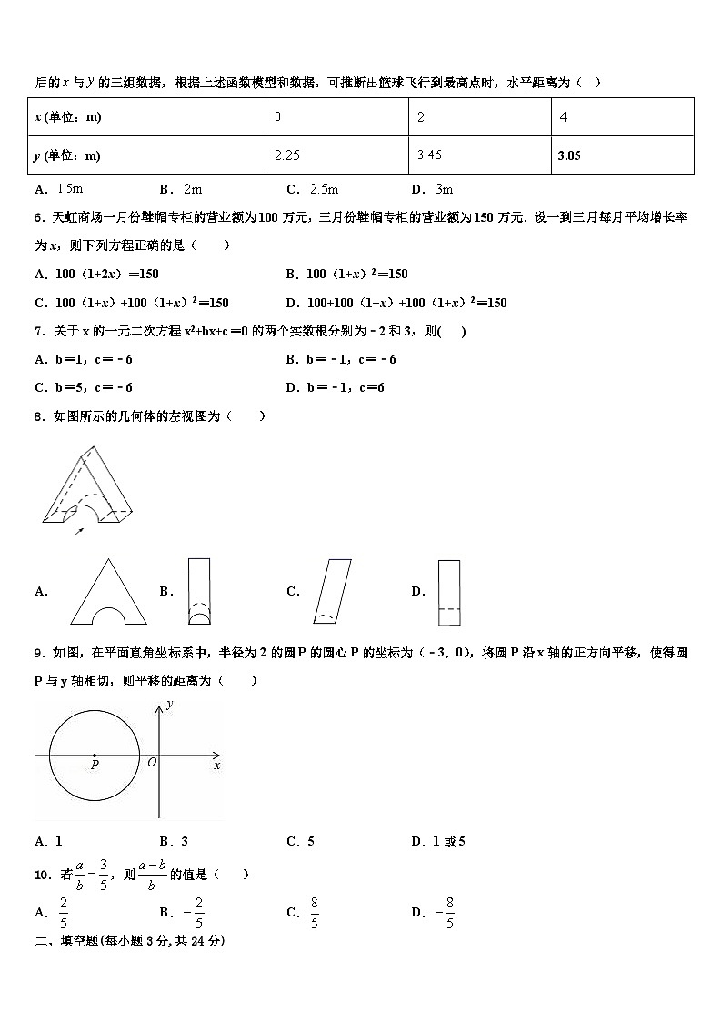 2023-2024学年广东省九年级数学第一学期期末模拟试题第2页