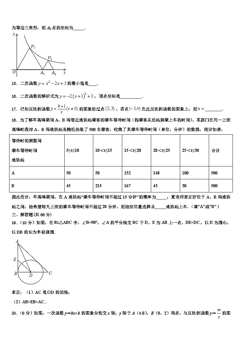 2023-2024学年广东省初级中学数学九年级第一学期期末联考模拟试题03