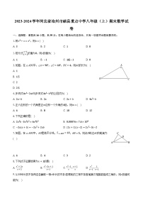 2023-2024学年河北省沧州市献县重点中学八年级（上）期末数学试卷（含解析）