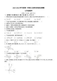 广东省江门市江海区2023-2024学年七年级上学期期末数学试题(无答案)