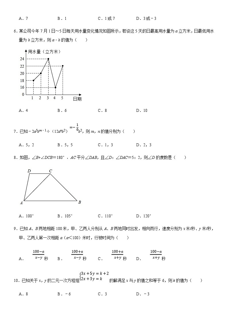 七年级数学下学期期末模拟测试卷模拟卷01（浙江杭州卷）（原卷版+解析版）02