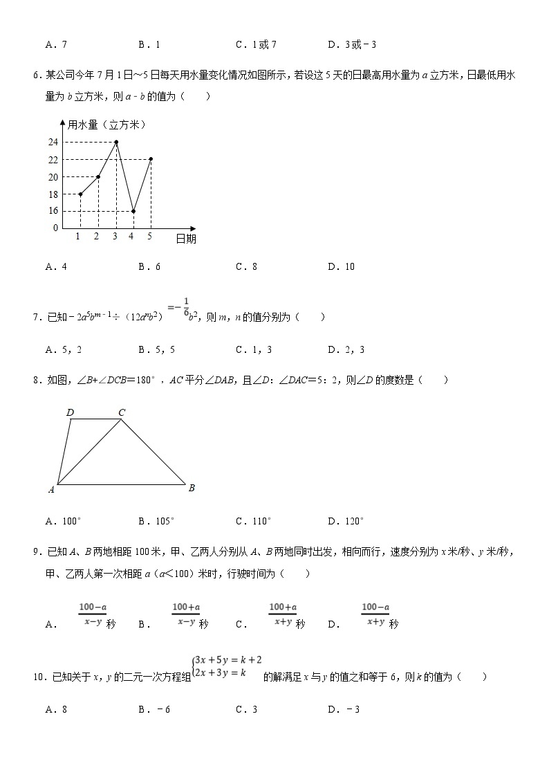 七年级数学下学期期末模拟测试卷模拟卷01（浙江杭州卷）（原卷版+解析版）02