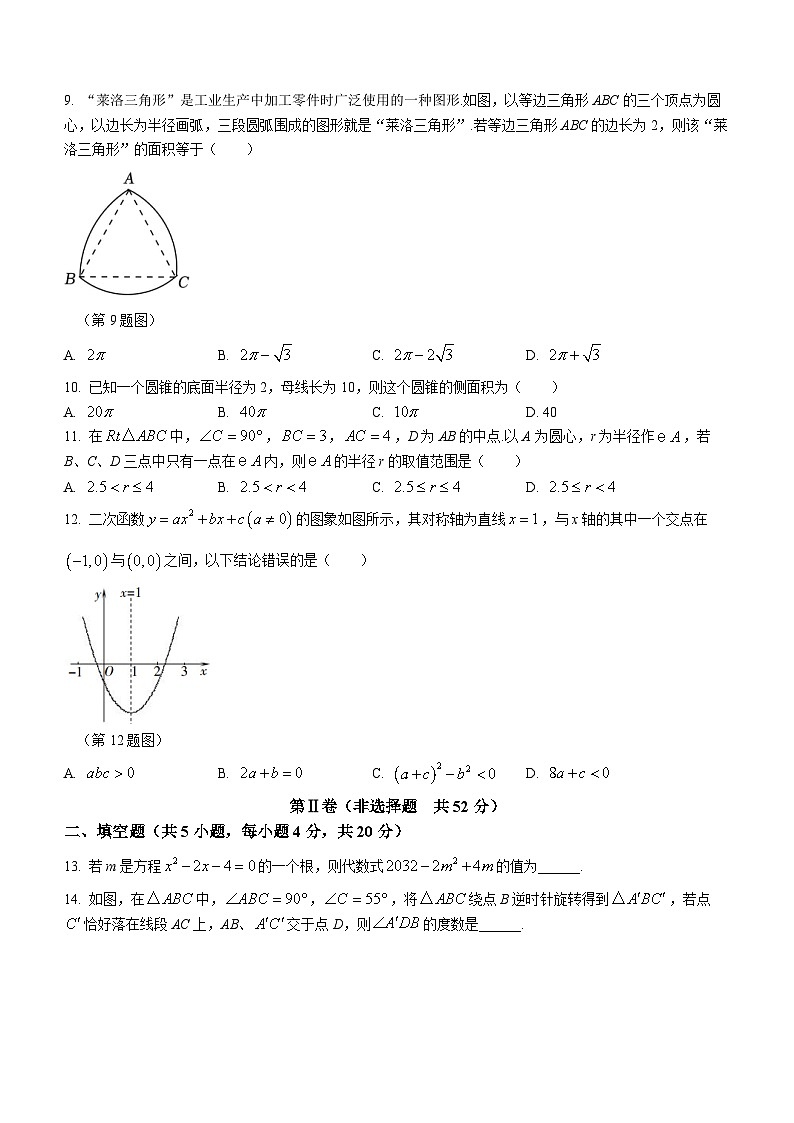 2024年四川省凉山州九年级中考适应性考试数学试题03