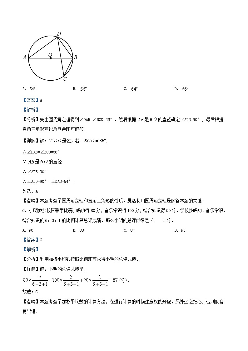 2020-2021学年江苏省淮安市洪泽区金湖县九年级上学期数学期末试题及答案03