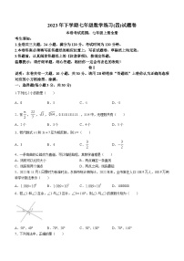 浙江省金华市东阳市横店八校联考试卷2023-2024学年七年级上学期期末数学试题