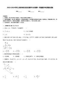 2023-2024学年上海市闵行区名校数学九年级第一学期期末考试模拟试题含答案