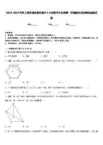 2023-2024学年上海市浦东新区南片十六校数学九年级第一学期期末质量跟踪监视试题含答案