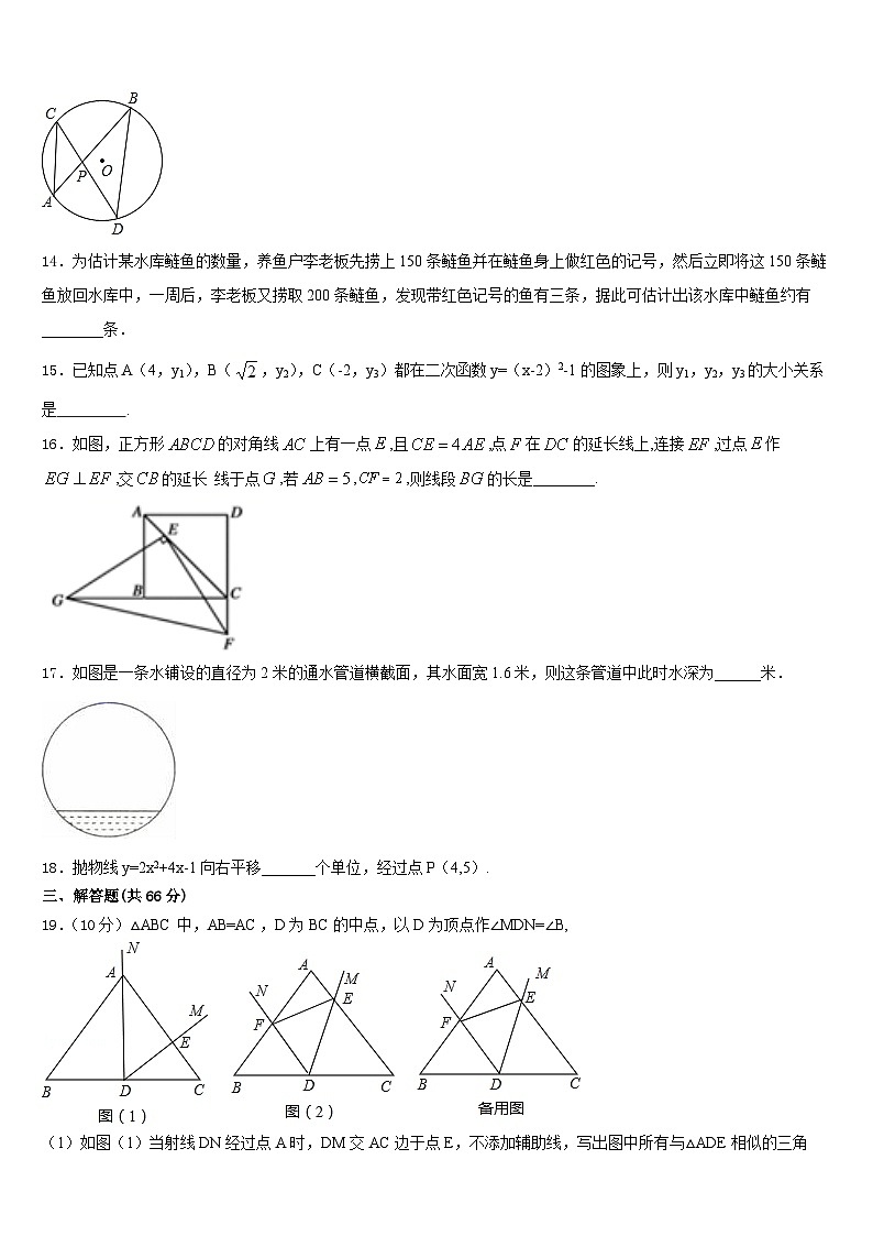 2023-2024学年云南大理市鹤庆县数学九上期末联考模拟试题含答案第3页