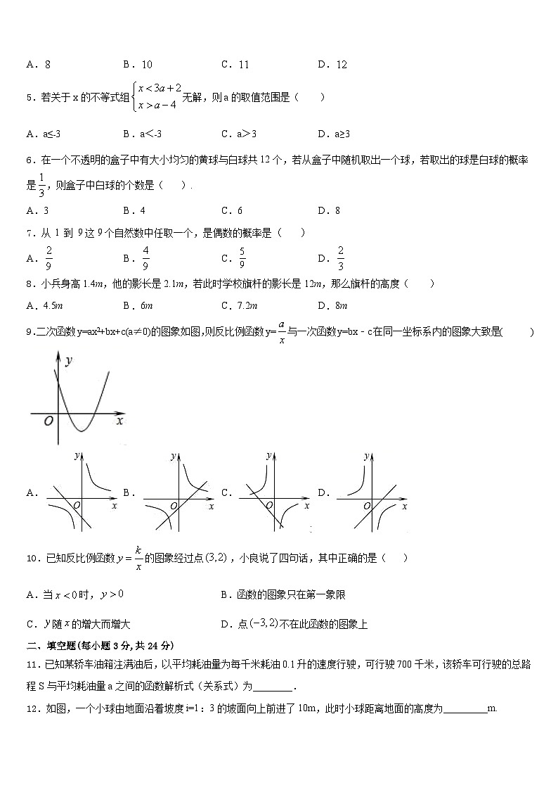 2023-2024学年云南省文山市数学九上期末综合测试模拟试题含答案第2页