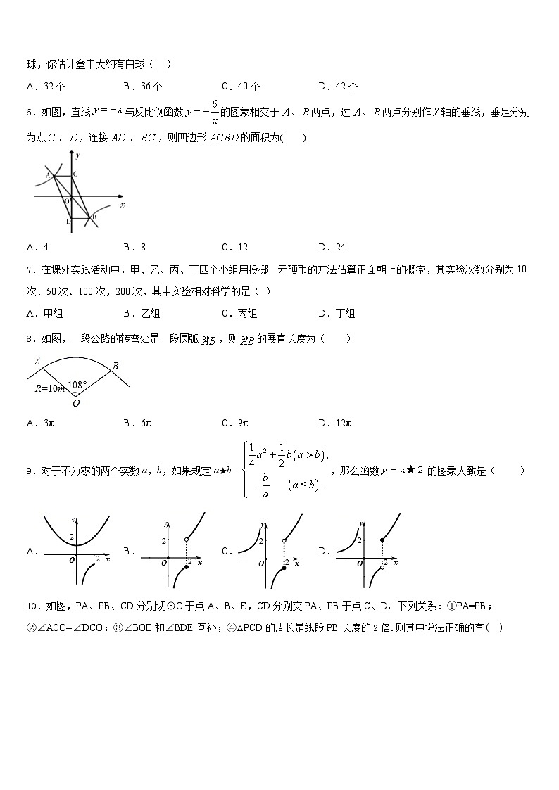 2023-2024学年内蒙古翁牛特旗乌丹第六中学数学九上期末教学质量检测试题含答案02