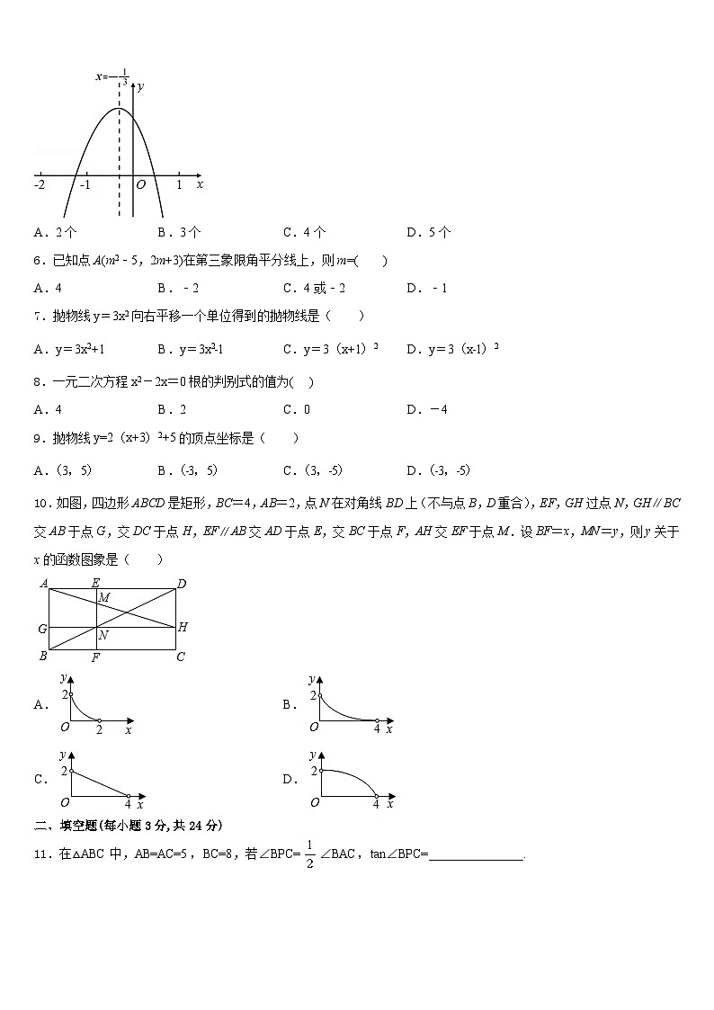 2023-2024学年内蒙古赤峰市洪山区九上数学期末调研试题含答案第2页