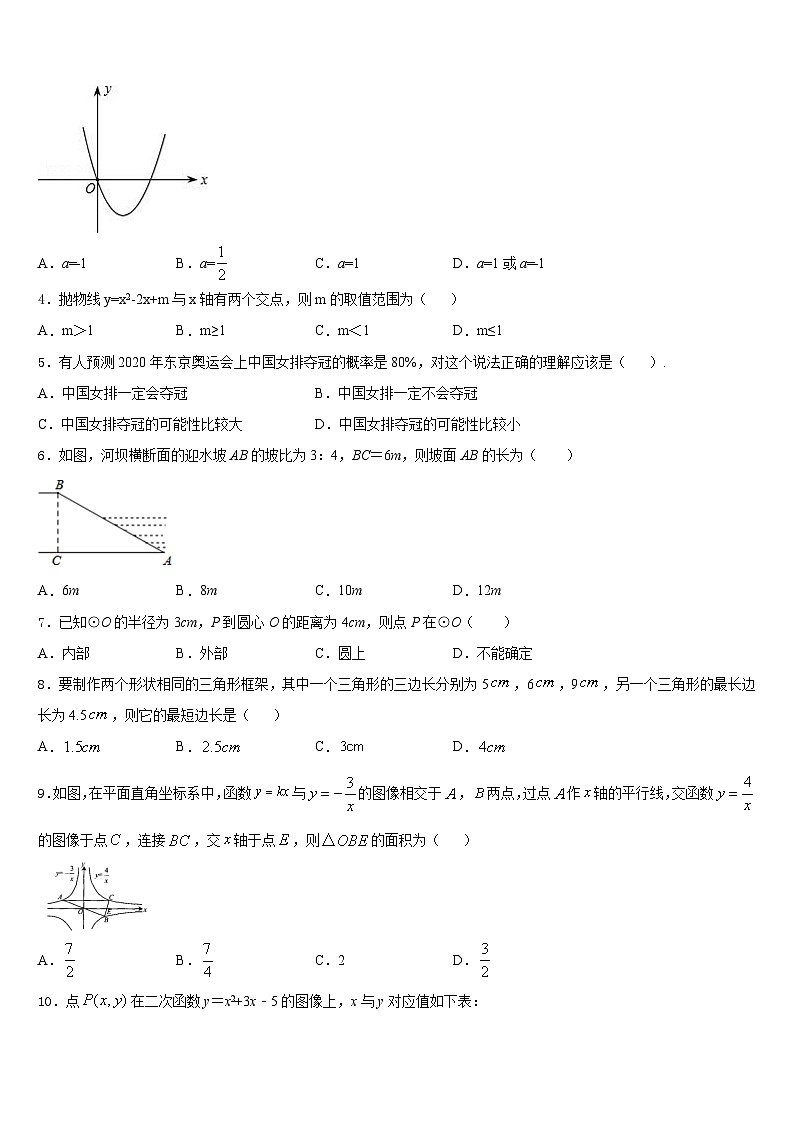 2023-2024学年吉林省辽源东辽县联考九年级数学第一学期期末调研模拟试题含答案第2页