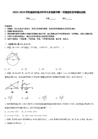 2023-2024学年南通市重点中学九年级数学第一学期期末统考模拟试题含答案