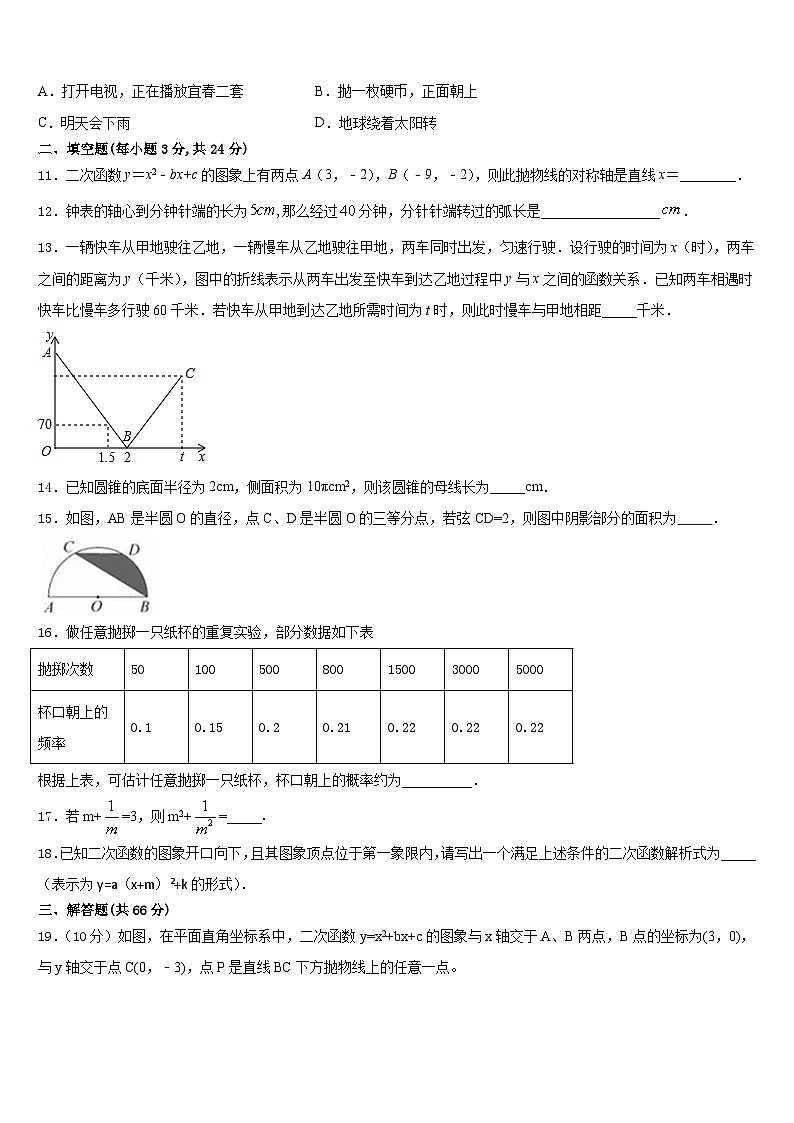2023-2024学年南昌市重点中学数学九年级第一学期期末综合测试试题含答案第3页