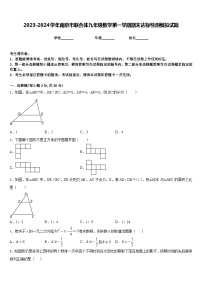 2023-2024学年南京市联合体九年级数学第一学期期末达标检测模拟试题含答案