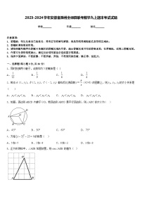 2023-2024学年安徽省滁州全椒县联考数学九上期末考试试题含答案