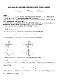 2023-2024学年安徽省淮南市寿县数学九年级第一学期期末考试试题含答案