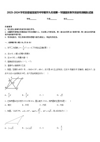 2023-2024学年安徽省宣城市中学数学九年级第一学期期末教学质量检测模拟试题含答案