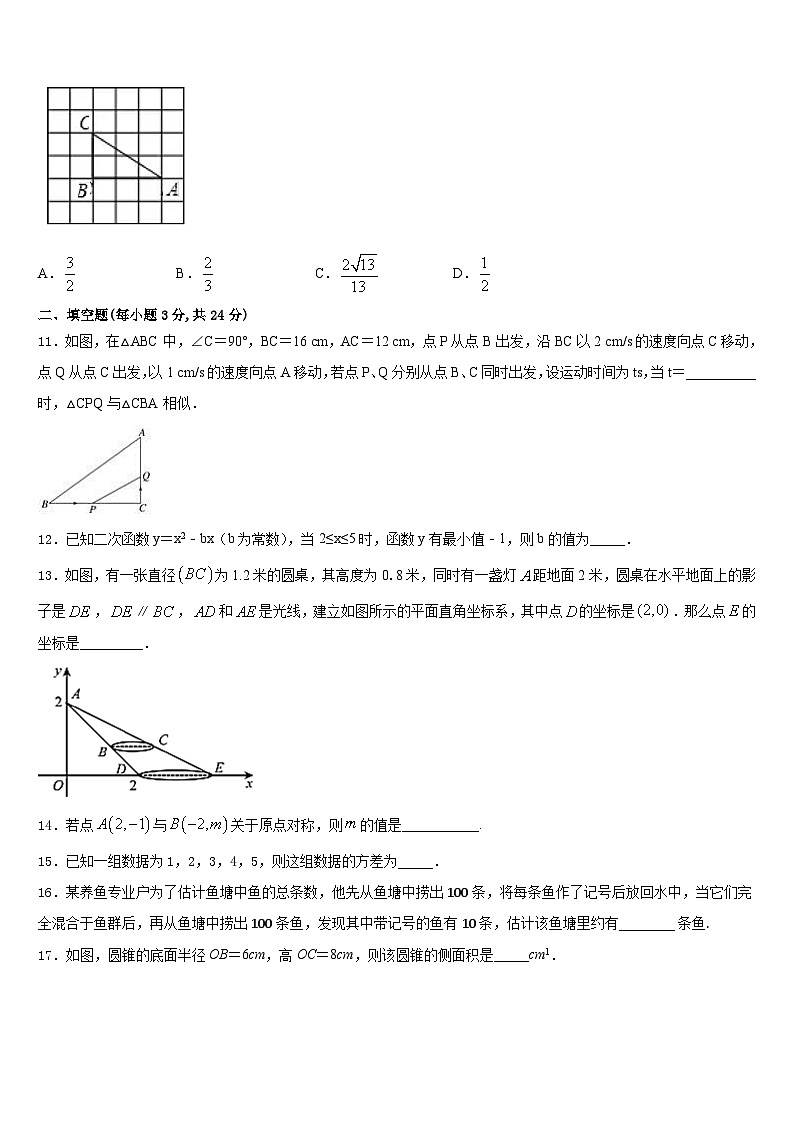 2023-2024学年山东省德州市临邑县数学九年级第一学期期末学业质量监测试题含答案第3页