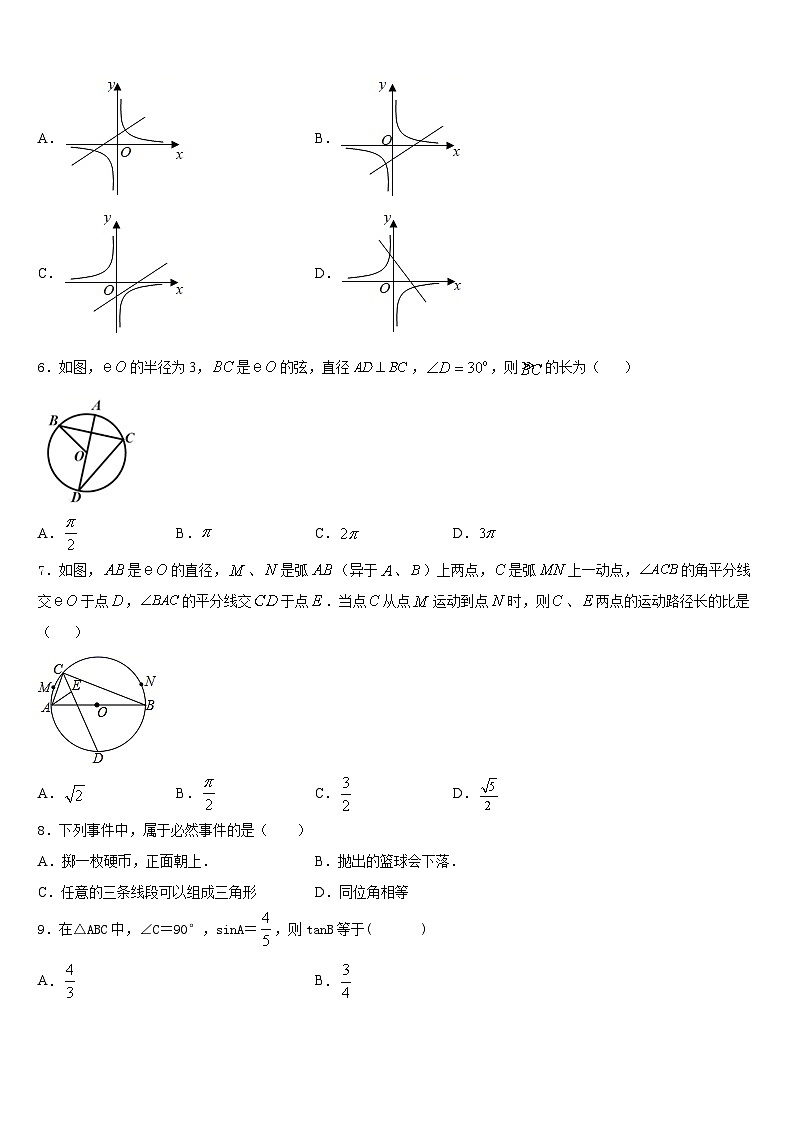 2023-2024学年山东省广饶县数学九年级第一学期期末教学质量检测试题含答案02