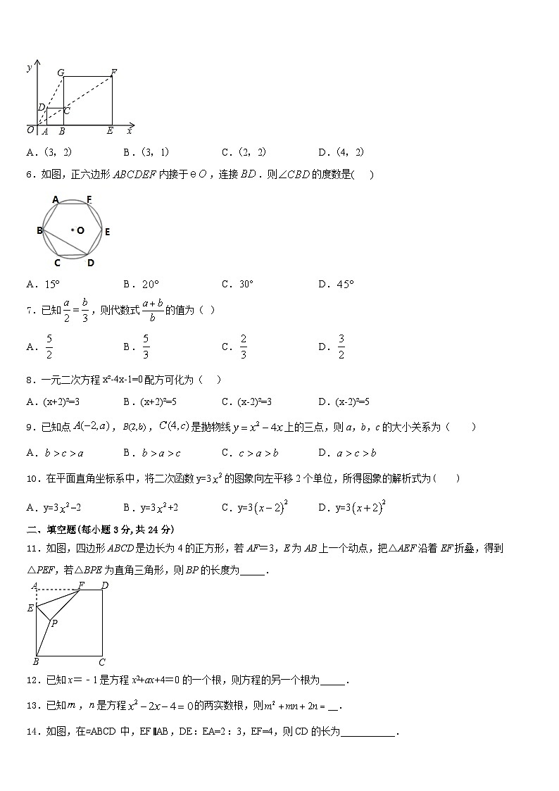 2023-2024学年山东省济南市实验中学数学九上期末达标测试试题含答案第2页