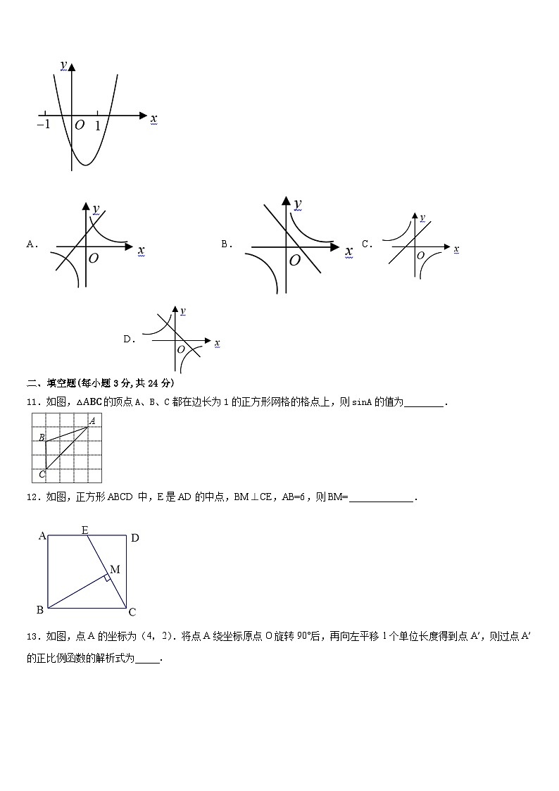 2023-2024学年山东省利津县数学九年级第一学期期末教学质量检测试题含答案03