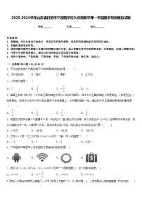 2023-2024学年山东省日照市宁波路学校九年级数学第一学期期末检测模拟试题含答案