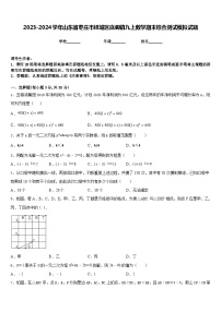 2023-2024学年山东省枣庄市峄城区底阁镇九上数学期末综合测试模拟试题含答案