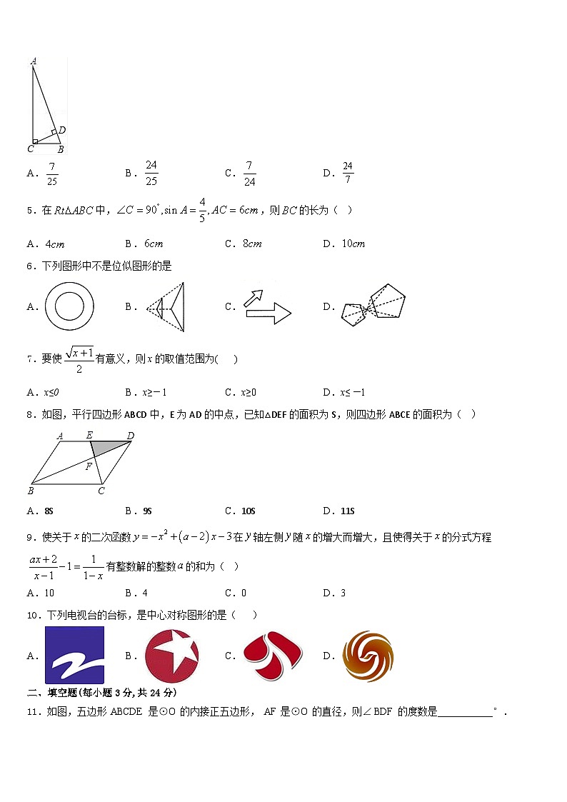 2023-2024学年山东省青岛市城阳九中学九年级数学第一学期期末监测模拟试题含答案02