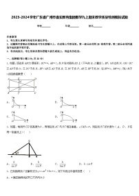 2023-2024学年广东省广州市省实教育集团数学九上期末教学质量检测模拟试题含答案